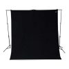 New ???? Westcott 133-WESTCOTT 9x10 Black Backdrop, Wrinkle-Resistant ???? -Porta-Brace Shop 129113